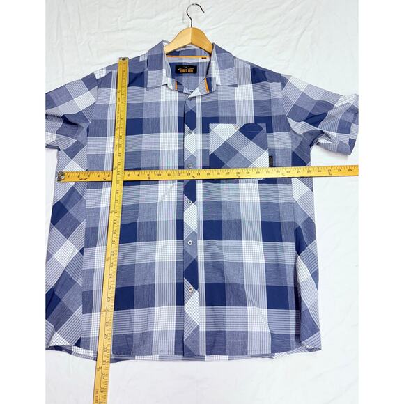 Orvis Trout Bum Men’s XL Blue Plaid  Buttons  Button Down Shirt short sleeve - Picture 9 of 10